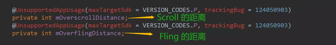 Scroll和Fling的变量示意